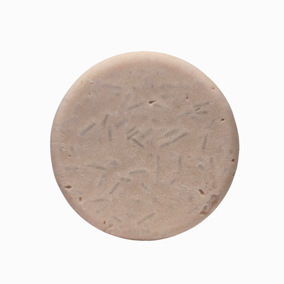 Klichy Lavender Escape Natural Shampoo Bar close-up of the puck, Lavender & Lemongrass scent